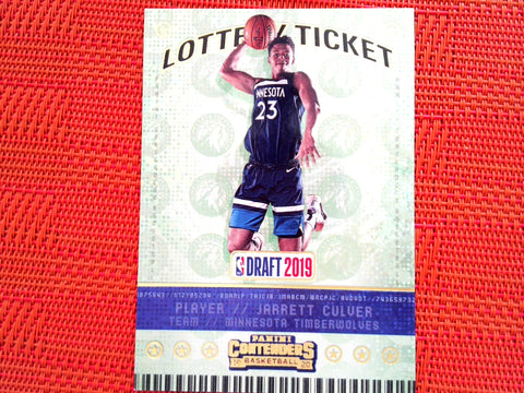 2019-20  Panini Contenders NBA # 6 Jarrett Culver - Minnesota Timberwolves (Lottery Tick. Set)