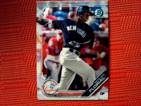 2019 Bowman BCP-74 Estevan Florial - New York Yankees (Chrome)