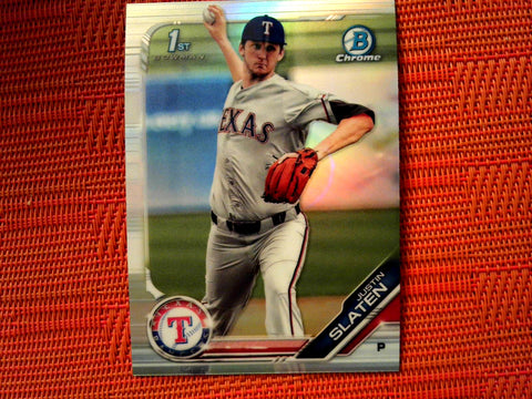 2019 Bowman Draft  BDC-24 Justin Slaten - Texas Rangers (Refractor)