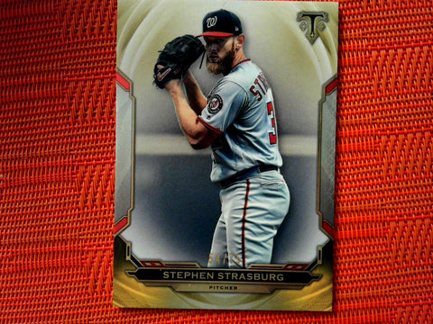 2019 Topps Triple Threads  #28 Stephen Strasburg - Washington Nationals Citrine  54/75