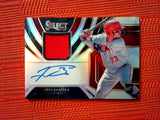 2020 Panini Select Baseball  #RJA-TB Tres Barrera - Washington Nationals- Rookie Holo Jersey Autographs Red 37/99