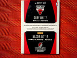 2019-20 Contenders Basketball #RDW-CN Coby White/Nassir Little - Chicago Bulls,Portland Trail Blazers-  Dual Tick. Swatches