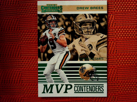 2019 Panini Contenders NFL #MVP-DB Drew Brees - New Orleans Saints- Green MVP Contenders