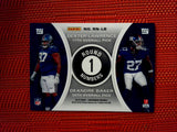 2019 Panini Contenders NFL #RN-LB Dexter Lawrence/Deandre Baker - New York Giants- Green Round 1 Round Numbers Football