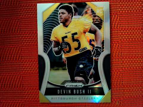 2019 Panini Prizm Football #313 Devin Bush II - Pittsburgh Steelers - Silver Prizm