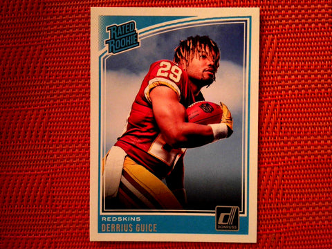 2018 Panini DonRuss Football #307 Derrius Guice - Washington Redskins- Rated Rookie Football