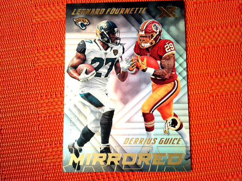 2018 Panini Xr Football #M-21 Leonard Fournett/Derrius Guice - Jacksonville Jaguars,Washington Redskins- Mirrored 40/75