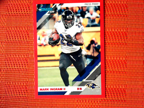 2019 DonRuss Football #172 Mark Ingram II - Baltimore Ravens- Press Proof