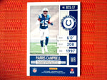 2019 Panini Contenders NFL #RTS-17 Parris Campbell - Indianapolis Colts- Green Rookie Tick. Jersey