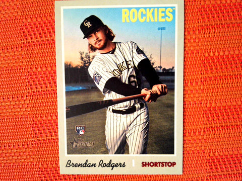 2019 Topps High Numner Heritage #508 Brendan Rodgers - Colorado Rockies- Base