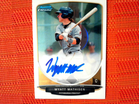 2012 Bowman Draft #BCP-WM Wyatt Mathisen - Pittsburg Pirates- Base Auto