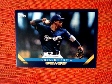 2019 Topps Archives #279 Orlando Arcia - Milwaukee Brewers- Purple 077/175