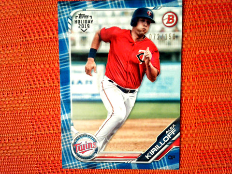 2019 Bowman Topps Holiday #TH-AKI Alex Kirilloff - Minnesota Twins- Blue 72/150