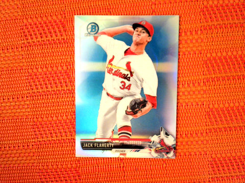 2017 Bowman  #BCP103 Jack Flaherty - St. Louis Cardinals- Mini Chrome Refractor