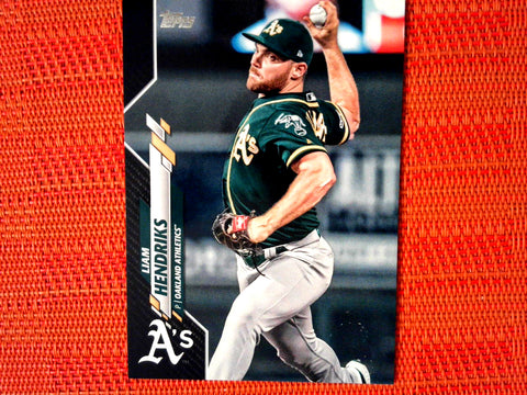 2020 Topps Series 1 #194 Liam Hendriks - Oakland Athletics- Black 66/69