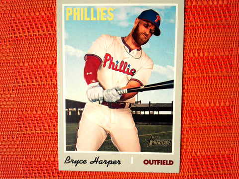 2019 Topps Heritage High Number #534 Bryce Aron Max Harper - Philadelphia Phillies