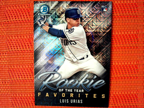 2018 Bowman #ROYF-14 Luis Urias - San Diego Padres- Mega Box Mojo Rookie of the Year Favorites