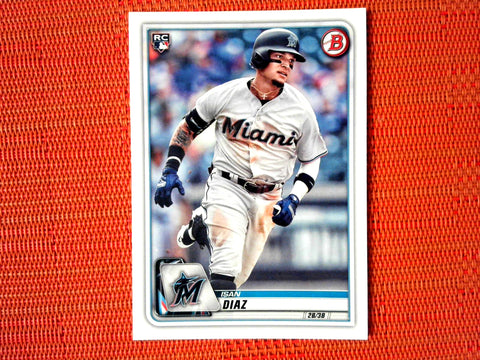 2020 Bowman #5 Isan Diaz - Miami Marlins RC (Base)