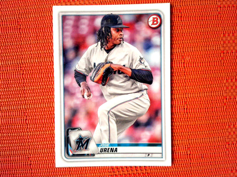 2020 Bowman #60 Jose Urena - Miami Marlins (Base)