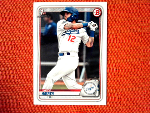 2020 Bowman #BP-3 Jacob Amaya - Los Angeles Dodgers (Base)