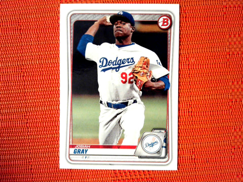 2020 Bowman #BP-48 Josiah Gray - Los Angeles Dodgers (Base)