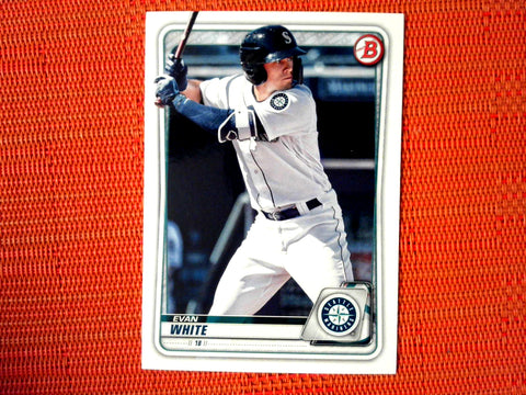 2020 Bowman #BP-77 Evan White - Seattle Mariners (Base)