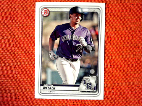 2020 Bowman #BP-87 Colton Welker - Colorado Rockies (Base)