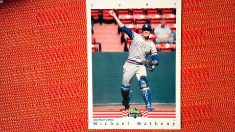 1992 Classic Best #393 Mike Matheny - Stockton Ports Pre Rookie Card