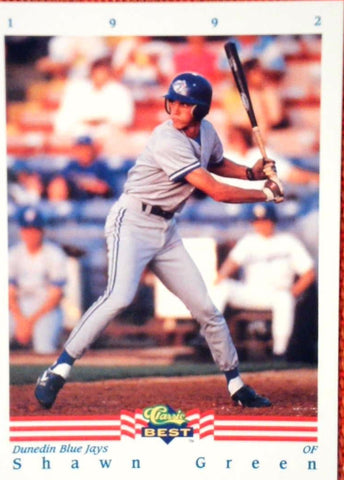 1992 Classic Best #348 Shawn Green - Dunedin Blue Jays Pre Rookie Card
