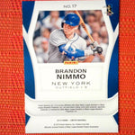 2019 Panini Chronicles Limited Base #17 Brandon Nimmo - New York Mets