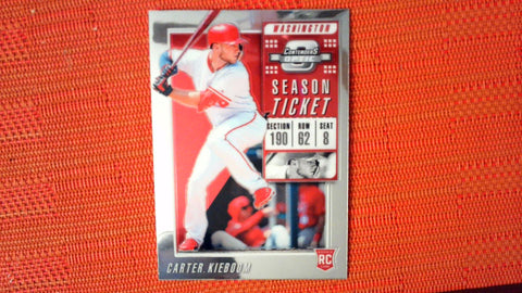 2019 Panini Chronicles Contenders Optic #22 Carter Kieboom Washington Nationals