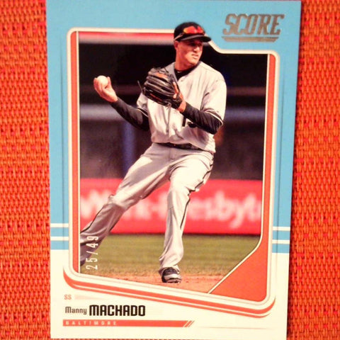 2018 Panini Chronicles Score Blue /49 Manny Machado #14