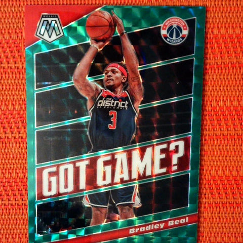 2020 PANINI MOSAIC GOT GAME GREEN PRIZM BRADLEY BEAL #10 WIZARDS