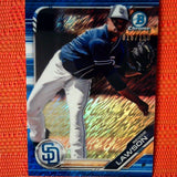 2019 Bowman Chrome ~ REGGIE LAWSON ~ Padres Prospect BP-68 ~ BLUE Wave PARALLEL #/150