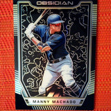 2019 Chronicles Obsidian Manny Machado #22 Prizm Refractor San Diego Padres