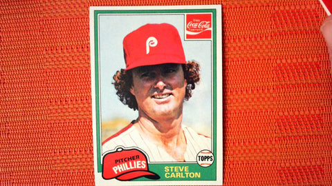1981 TOPPS BASEBALL COCA COLA STEVE CARLTON #3 PHILLIES