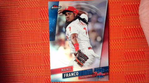 2019 Topps Finest Baseball Refractor #17 Maikel Franco