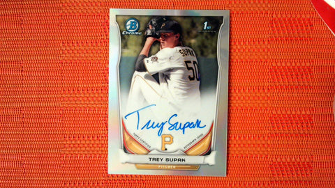 2014 Bowman Chrome Baseball Card #BCA-TSU Trey Supak Autograph
