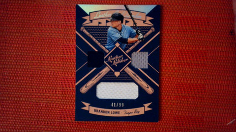 2019 Panini Leather And Lumber Brandon Lowe Triple Jersey Rookie /99 RC