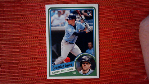 Brandon Lowe TAMPA BAY RAYS TOPPS 2019 THROWBACK 84-85 HOCKEY TBT 96 SP Print Run 583 RC