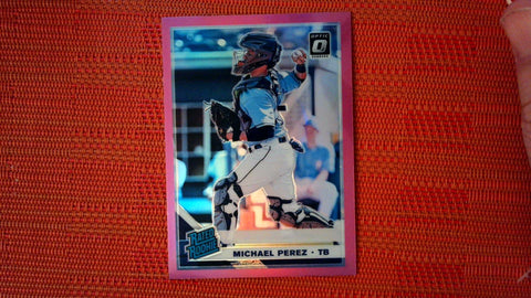2019 Donruss Optic Pink #78 Michael Perez Rated Rookie RC Rookie Card
