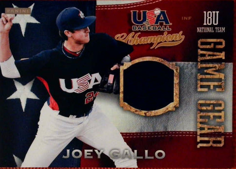 2013 Panini USA Baseball Champions Game Gear Jersey #13 Joey Gallo