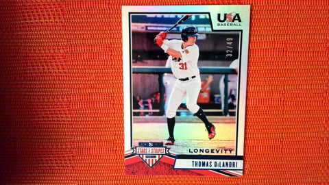2019 USA Baseball Stars and Stripes Longevity Parallel #69 Thomas DiLandri 32/49 Committed to TCU
