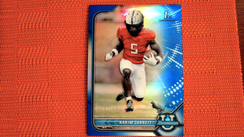 2021-22 Bowman U Football Blue Refractor #59 Rakim Jarrett 4/199 Default Title