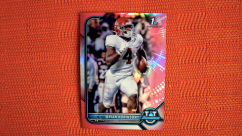 2021-22 Bowman U Football Pink Refractor #48 Brian Robinson