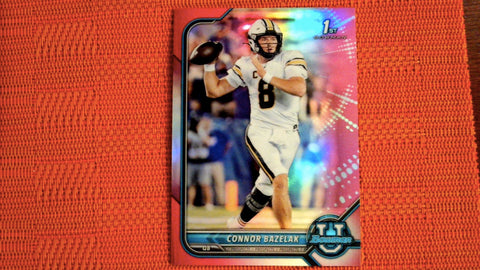 2021-22 Bowman U Football Pink Refractor #84 Connor Bazelak Default Title