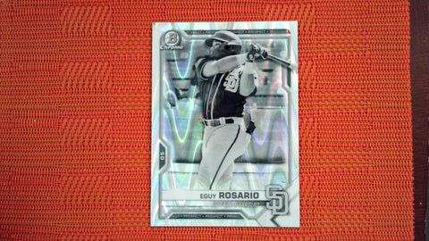 2021 Bowman Draft #BDC-33 Eguy Rosario Black & White RayWave Refractor Baseball Default Title