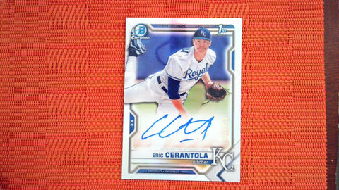 2021 Bowman Draft #CDA-EC Eric Cerantola Refractor Chrome Draft Pick Autographs Baseball Default Title