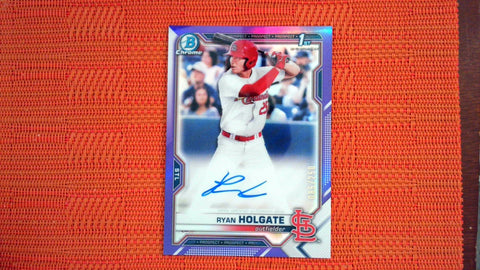 2021 Bowman Draft #CDA-RH Ryan Holgate Purple Refractor /250 Chrome Draft Pick Autograph Baseball Default Title