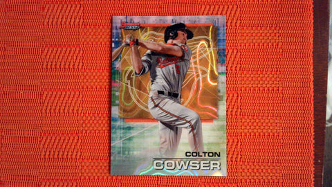 2021 Bowman’s Best #32 Colton Cowser Gold Lava /75 Rookie Baseball Default Title